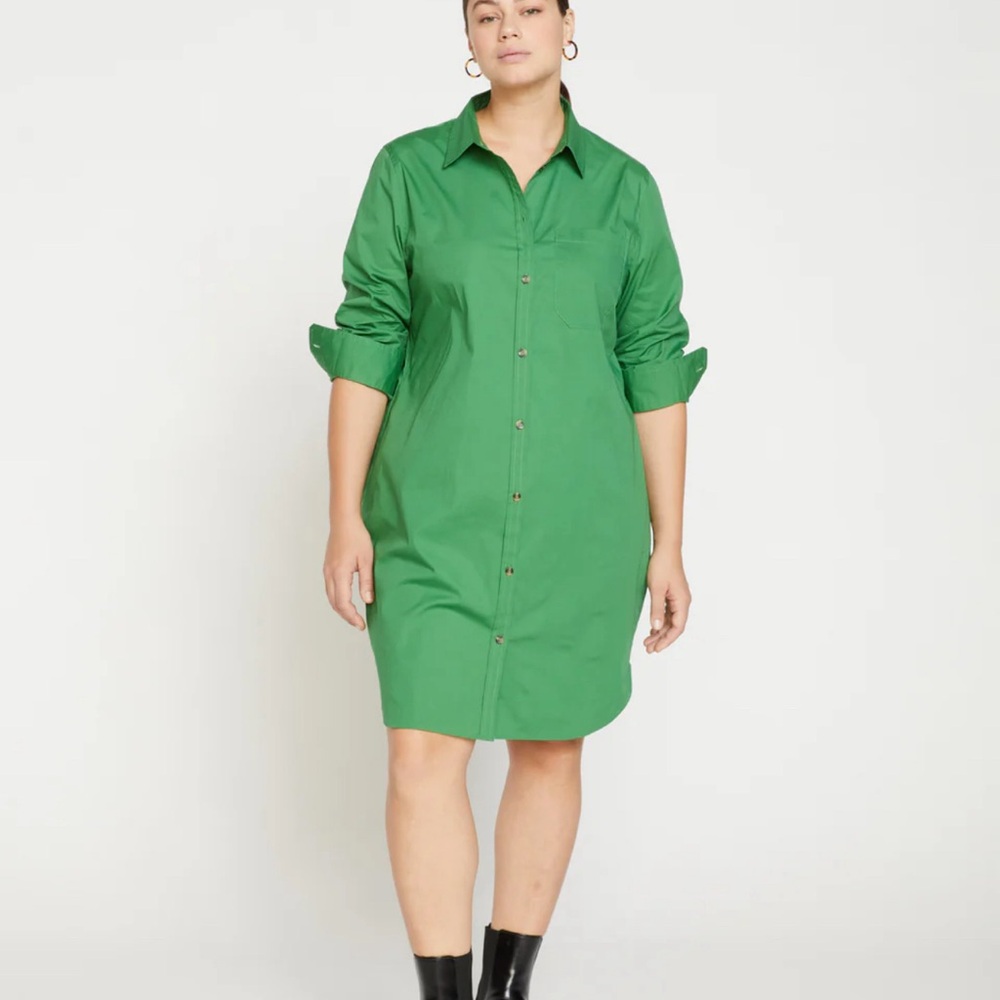 Universal Standard Green Shirt Dress Size L (22-24)